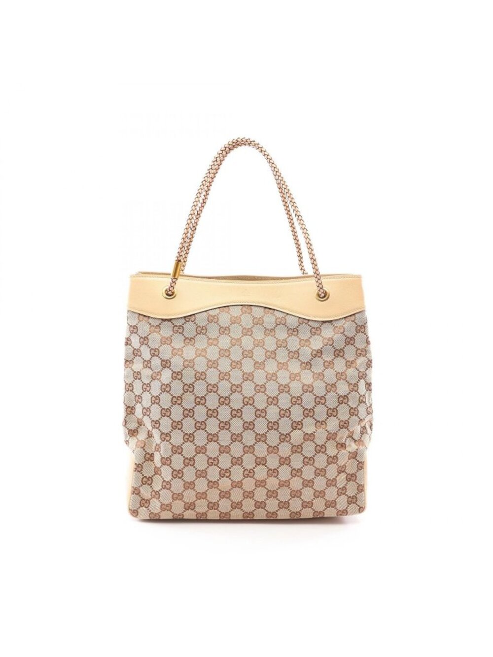 Gucci Tote Bag GG Canvas Beige Brown